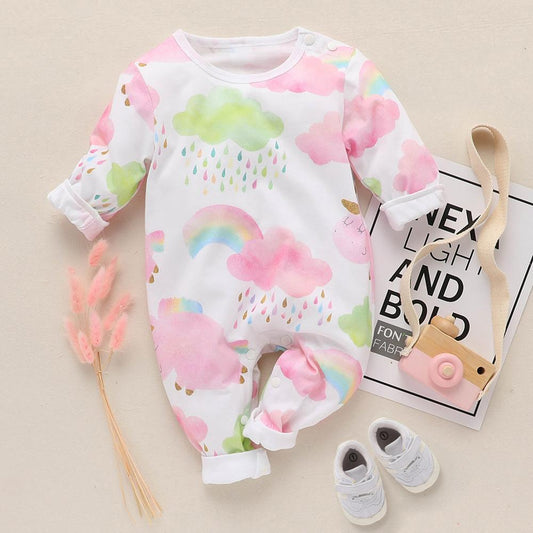 Colorful cloud baby one-piece clothes
