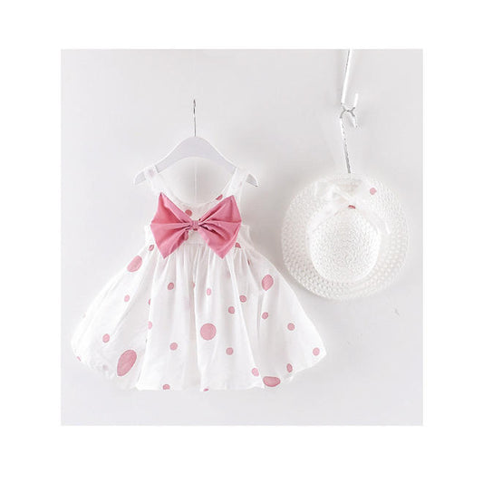 Toddler Baby Big Bow Sleeveless Cute Summer Dress - C10435UBGD
