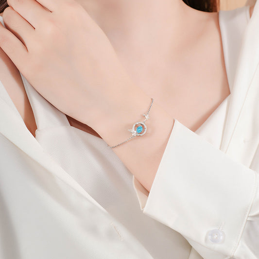 Butterfly secret butterfly smart bracelet for women s925 sterling silver fashion light luxury elegant zircon bracelet