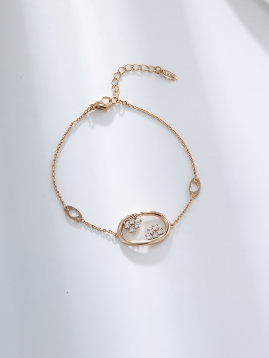 Geometric oval fashion hand jewelry wholesale jewelry European and American personality niche temperament bracelet
