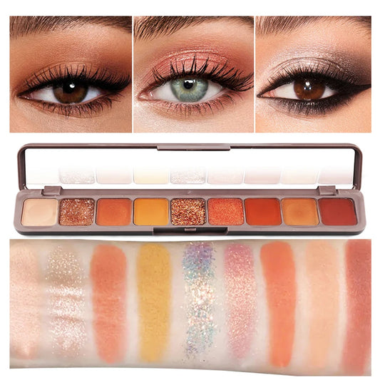 9 Colors Matte Eyeshadow Shimmer Palette Eyeshadow Waterproof Long Lasting Glitter Eye Makeup Cosmetics Eye Shadow
