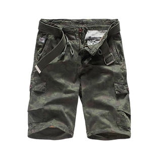 Men Simple Printed Design Bermuda Shorts - C14247ZMS