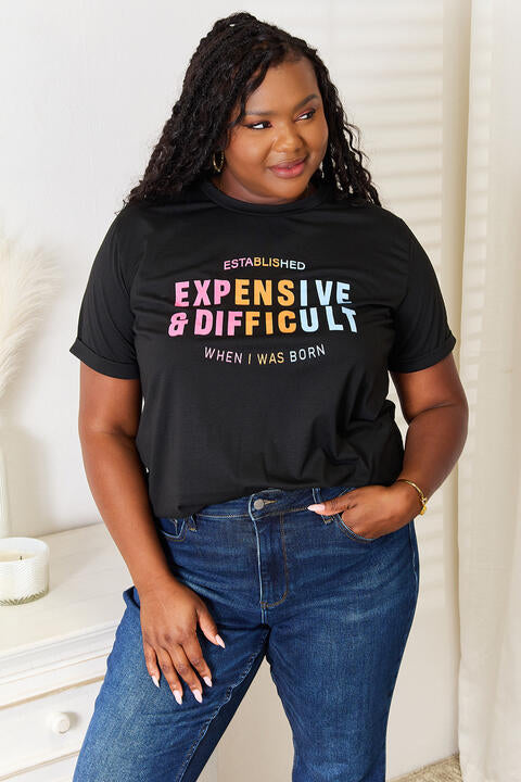 Women's Simply Love Slogan Graphic Cuffed Sleeve T-Shirt