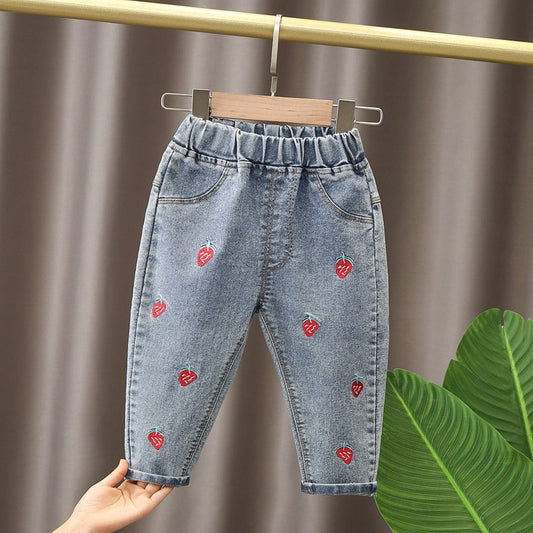 Baby Girls Jeans Casual Clothing Pants Toddler Girls Denim Jeans - TGJ0259