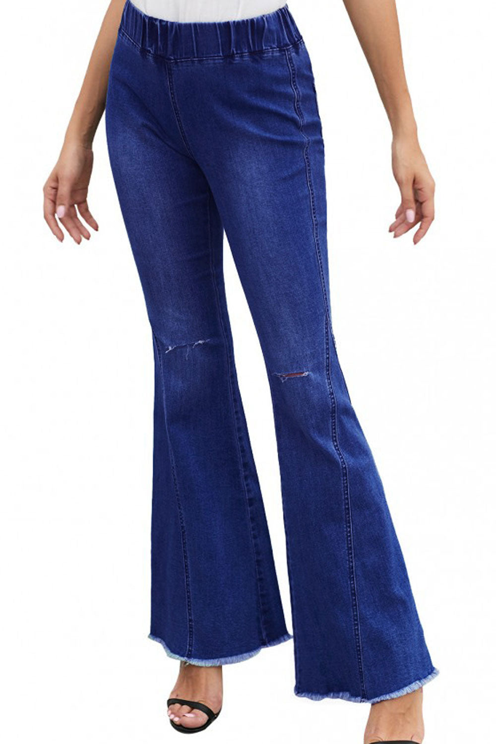 Women Loose End Fit Casual Jeans - WJN73912