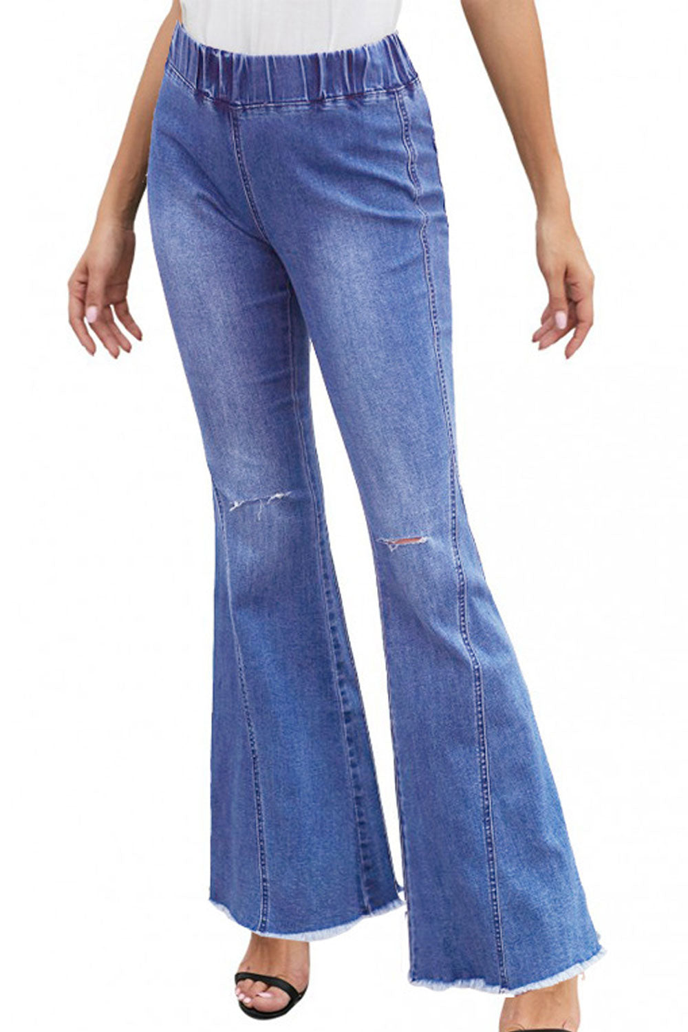 Women Loose End Fit Casual Jeans - WJN73912