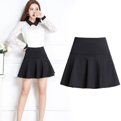 Ketty More  Women A-Line Solid Colored Comfortable Elastic Waist Skirt-WSK70168