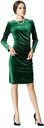 Ketty  More Women Comfortable Slim Fit Long Sleeve Sheath Dress-KMWD232