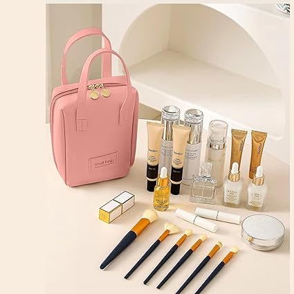 Portable Cosmetics Storage Bag PU Lipstick Storage Bag Travel Portable Skin Care Products Cosmetic Bag