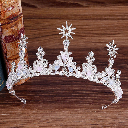 Bridal Handmade Crystal Crown Sunflower Alloy Rhinestone Handmade Wedding Accessories Headband