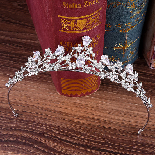 New Style Alloy rhinestone zircon bridal small crown exquisite zircon wedding birthday crown