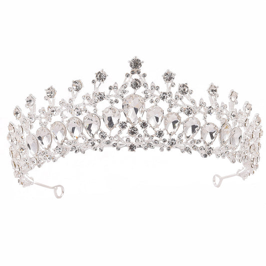 Vintage Bridal Wedding Tiara Crystal Gemstone Queen Crown for Emerald Green