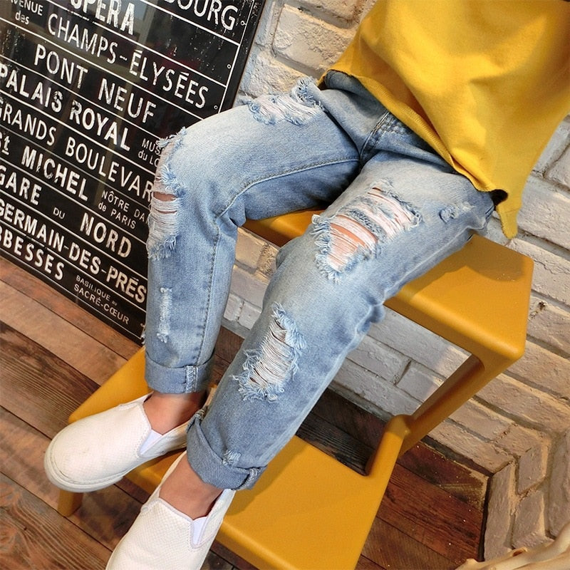 Baby Toddler Boys Jeans Spring and Autumn New Children Clothing Straight Casual Jeans - BBJ0209