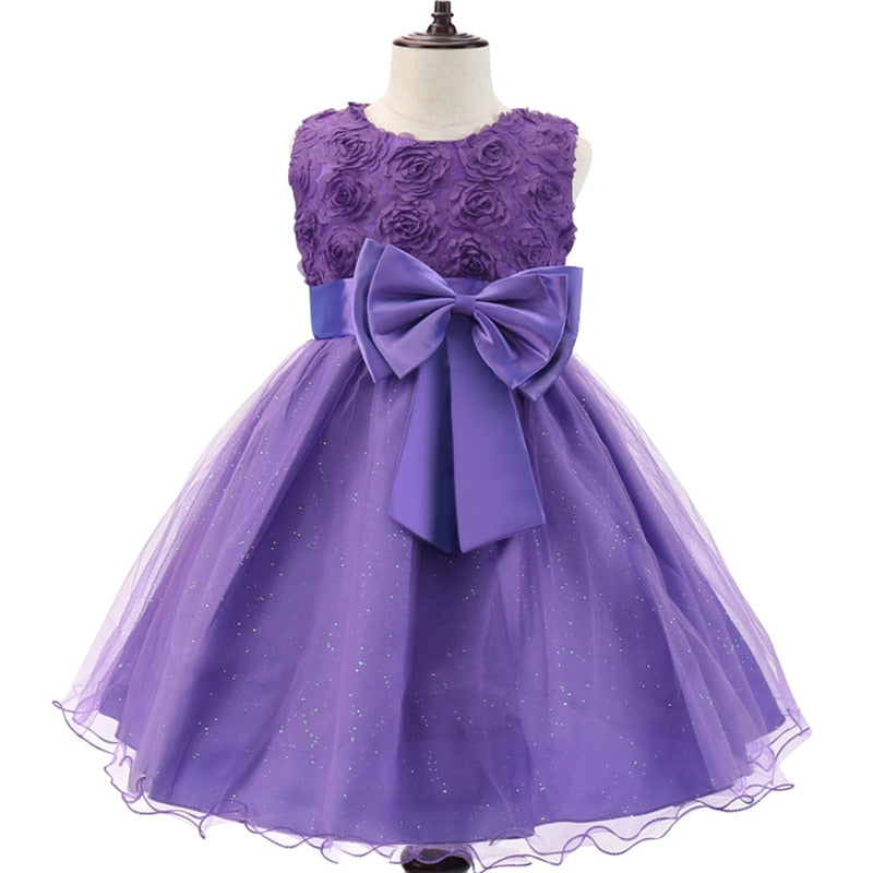 Kids Girl Flower Princess Dress Summer Birthday Party Dresses - KGD8336