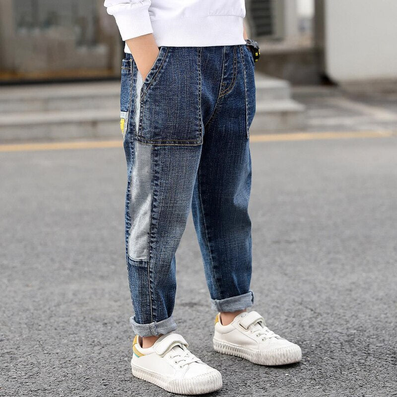 Kids Boys Jeans Loose Denim Clothing Pants Fashion Boy Casual Cowboy Long Pants - BJN0110