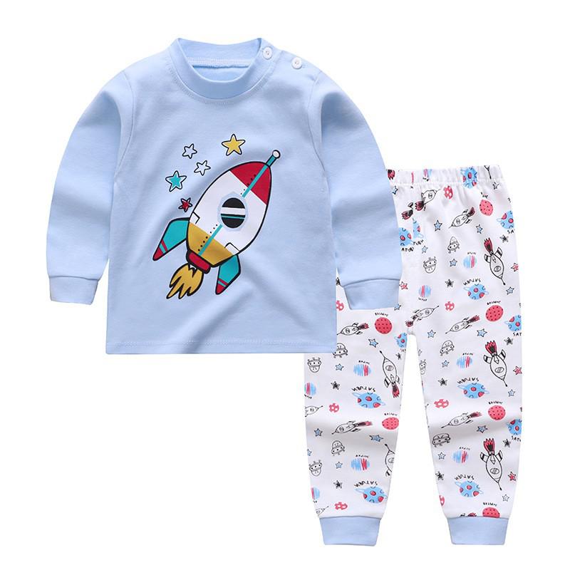 Baby Girls Pajamas Clothes Suit Autumn Winter Children Long Sleeve Tshirts + Pants 2 Piece Set - BTGO8399