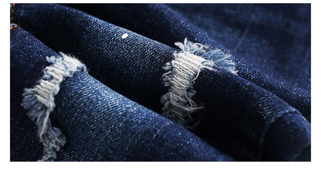 Baby & Toddler Boys Jeans Stretchy Denim Clothing Boys Ripped Holes Pants - BBJ0213