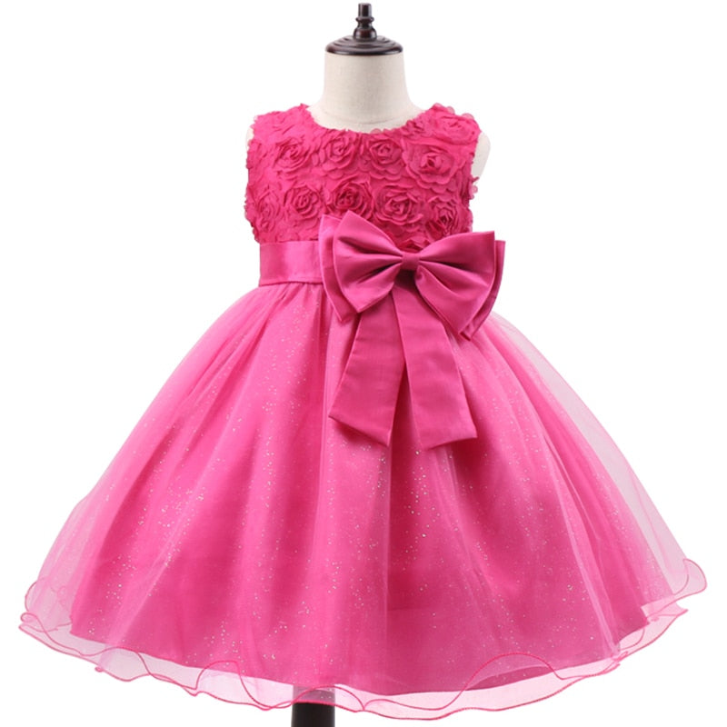 Kids Girl Flower Princess Dress Summer Birthday Party Dresses - KGD8336