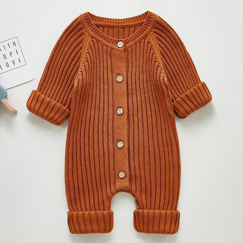 Baby&Toddler Girl Knitting Cotton Long Sleeve One piece Jumpsuit - BTGR8425