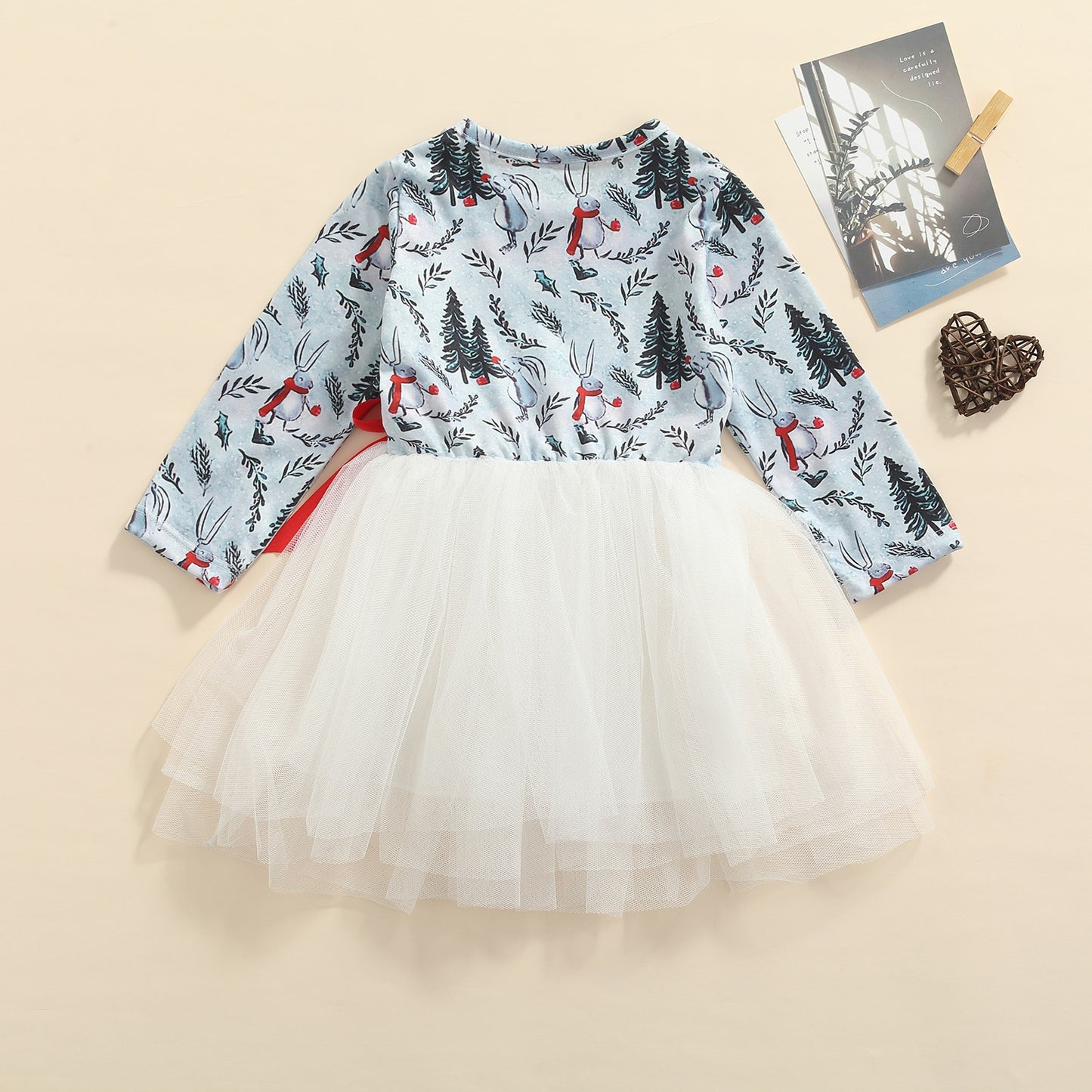 1-6Y Girls Dress Toddler Children Kid Girl Red Tulle Tutu Dress - BTGD8515