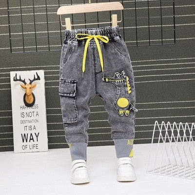 Baby & Toddler Boys Denim Jeans Stretch Elastic Waist Spring Autumn Pant - BBJ0215