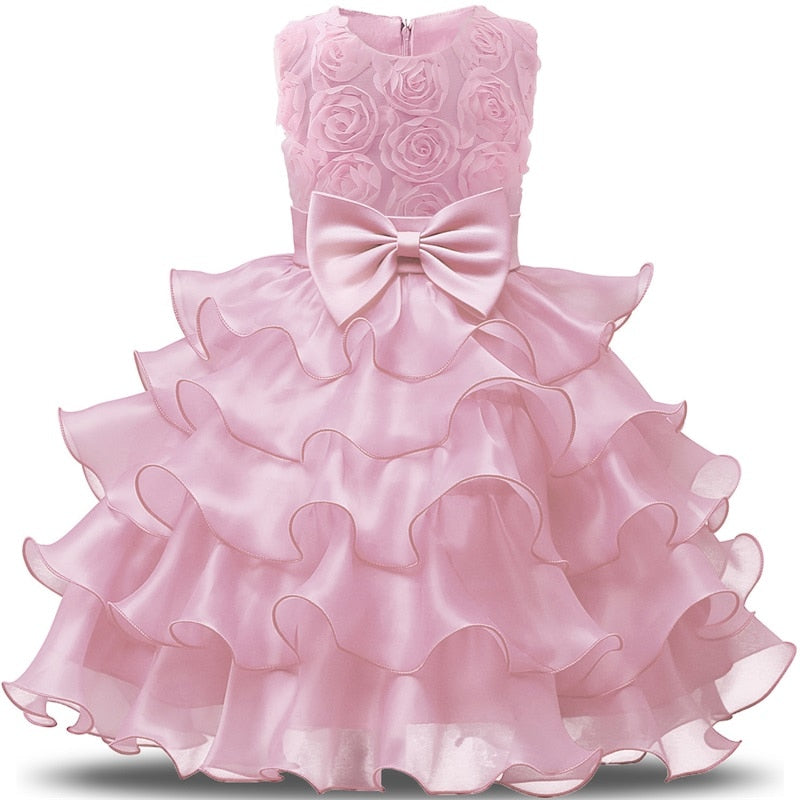 Kids Girl Flower 3-8 Years Outfits Girls First Communion Dresses Girl Kids Party Dress - KGD8328