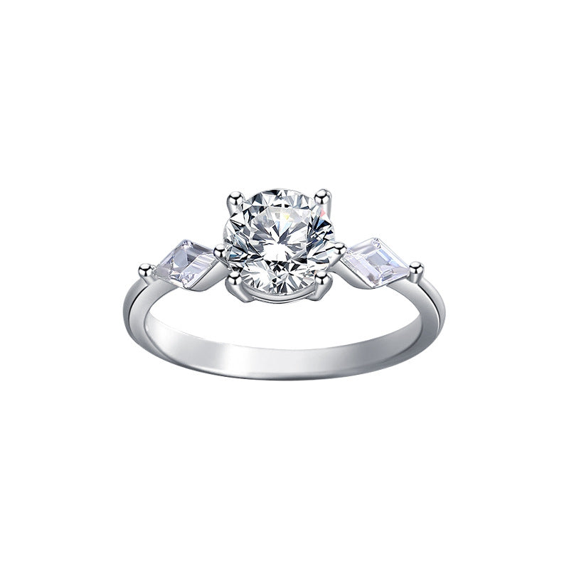 1 carat moissanite ring for women 925 sterling silver style elegant ring