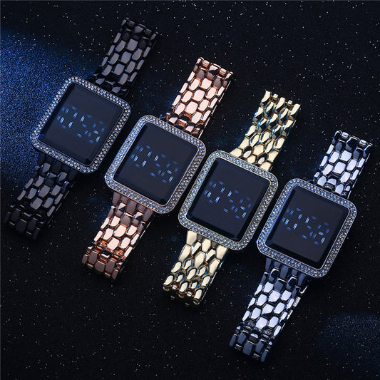 New Sports Electronic Watch Touch Screen Digital Watch Square Women's Watch LED Electronic Watch