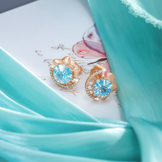 Jewelry Imitation Colorful Treasure Series Artificial Gemstone Gradient Fashion Earrings