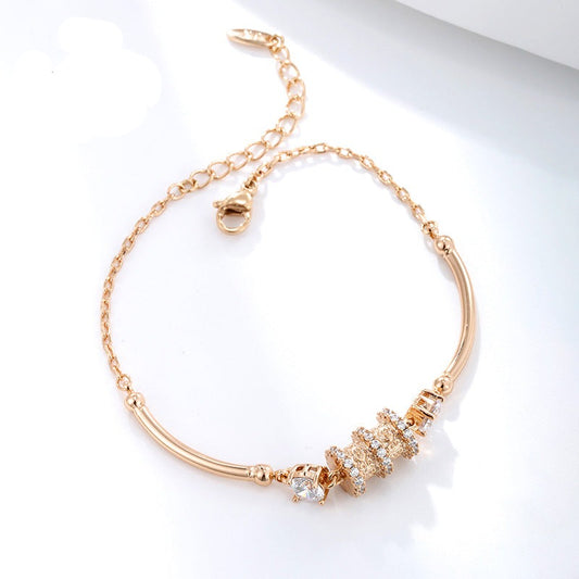 Jewelry Plated 18K Gold Jewelry Small Waist Bracelet Girls High-end Niche Best Friend Hand Jewelry Women