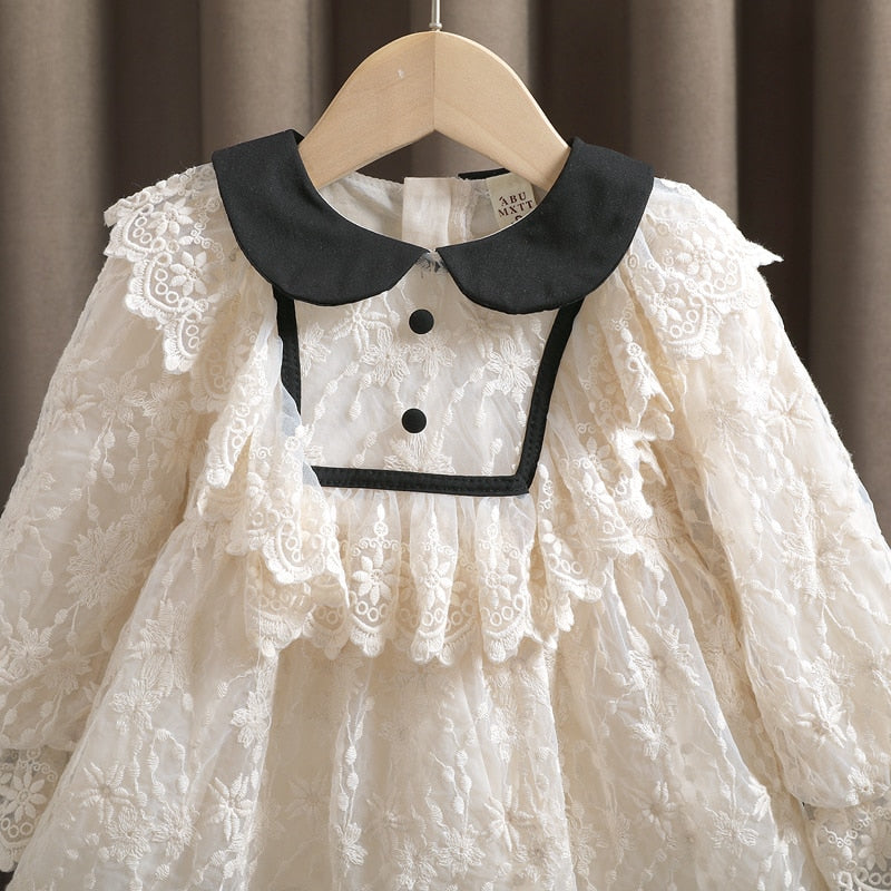 Spring New Baby Born Girl Clothes Lace Princess Dress - BTGD8486
