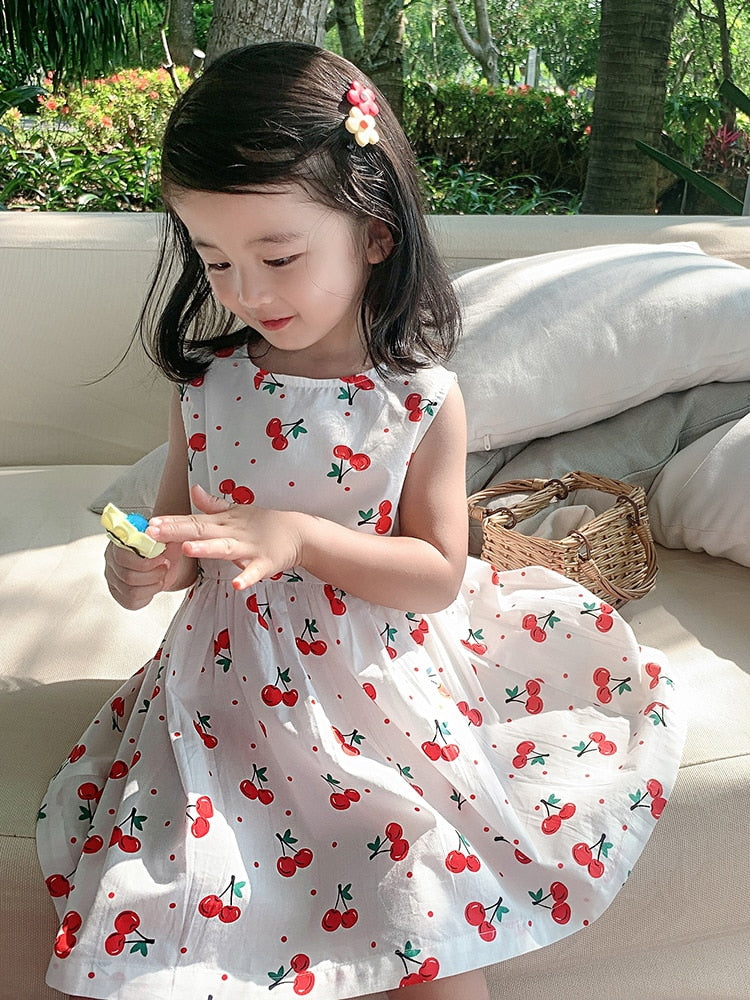 Toddler Girls Dress Summer New Floral Pattern Sundress - BTGD8491