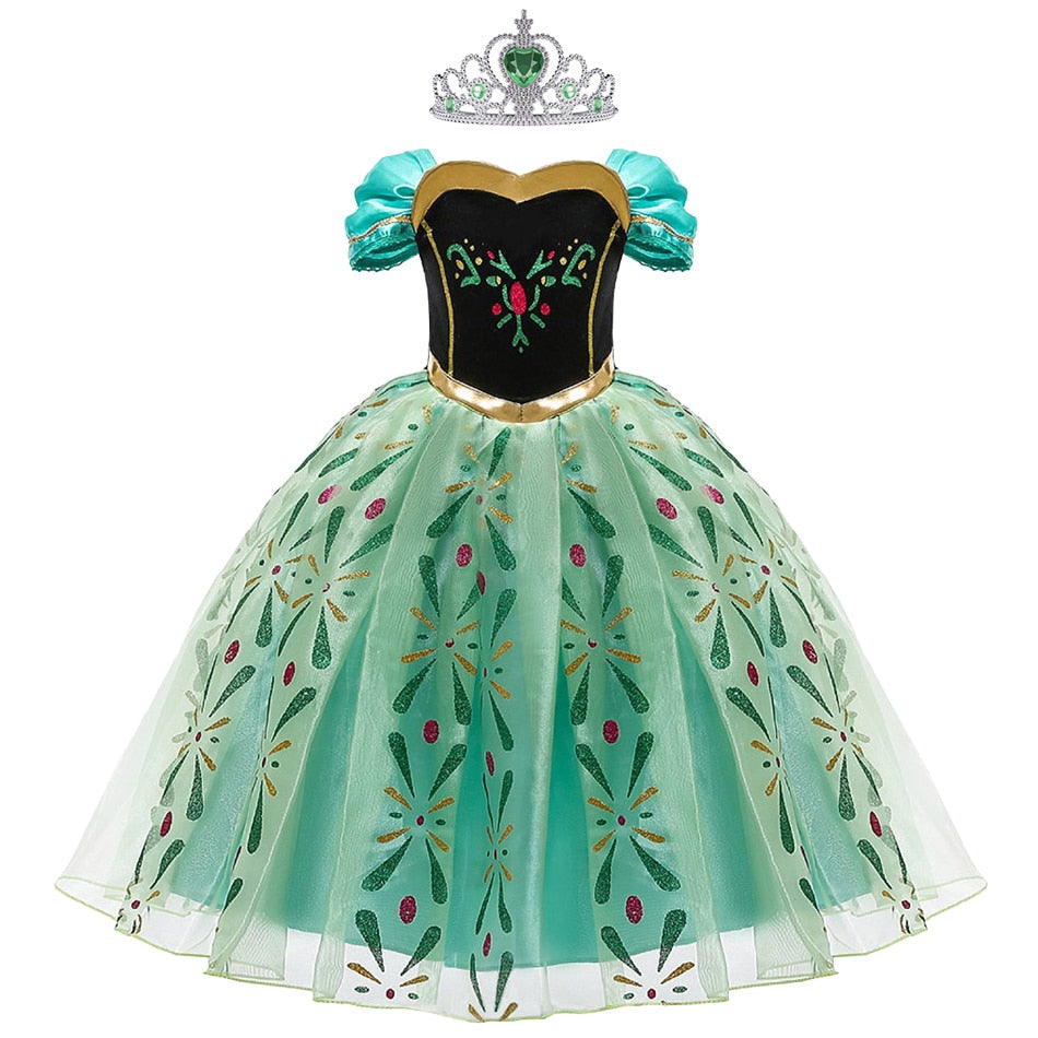 Kids Girl Princess Dress Girl Cosplay Costume Summer Clothes Halloween Birthday Party Dress - KGD8333