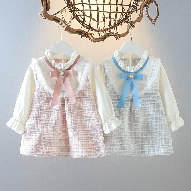 Toddler Baby Girl Autumn New Sweet Style Long Sleeve Princess Dress - BTGD8465