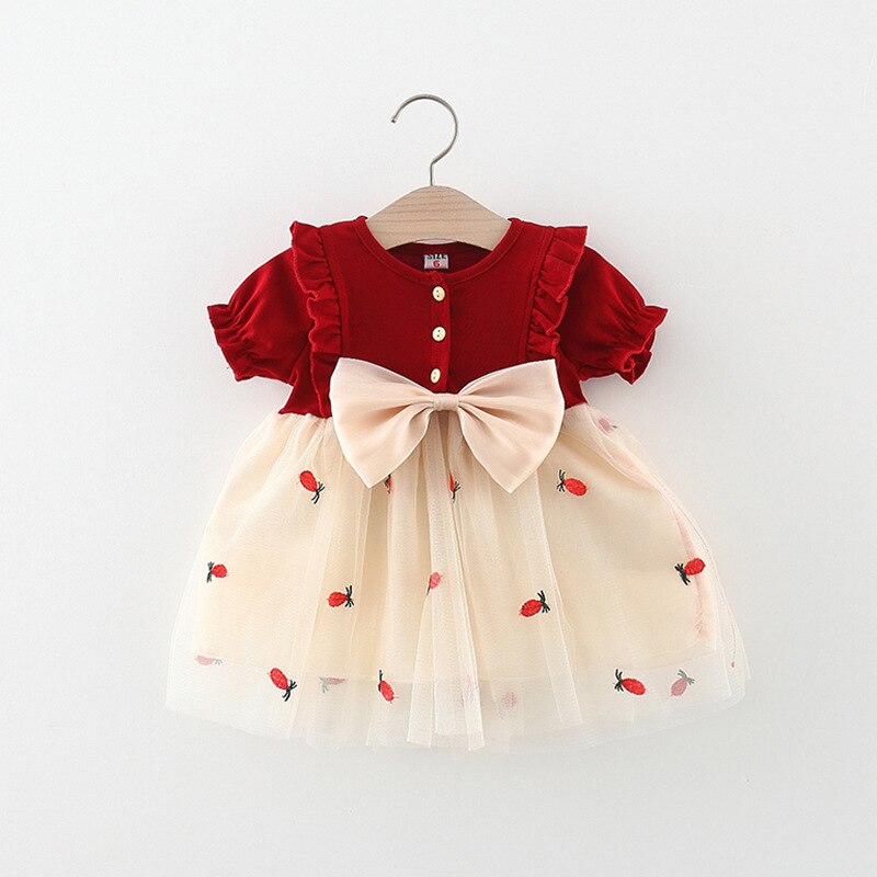 Infant Clothes for Newborn baby Girls Spring summer Outfits Bow Dress