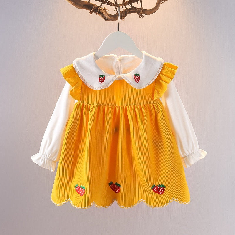 Baby Girl Dress Strawberry Toddler Girl Autumn Spring Winter Dresses - BTGD8489