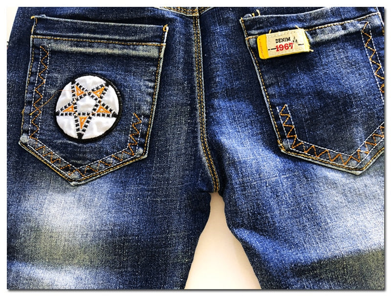 Kids Boys Jeans Classic Cowboy Pants Denim Casual Bottoms - BJN0106