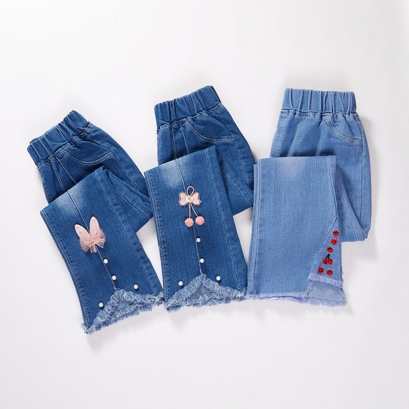 Kids Girls Jeans Spring Autumn Pants Girls Jeans Children Casual Clothing Kids Bell-bottoms - GJN0163