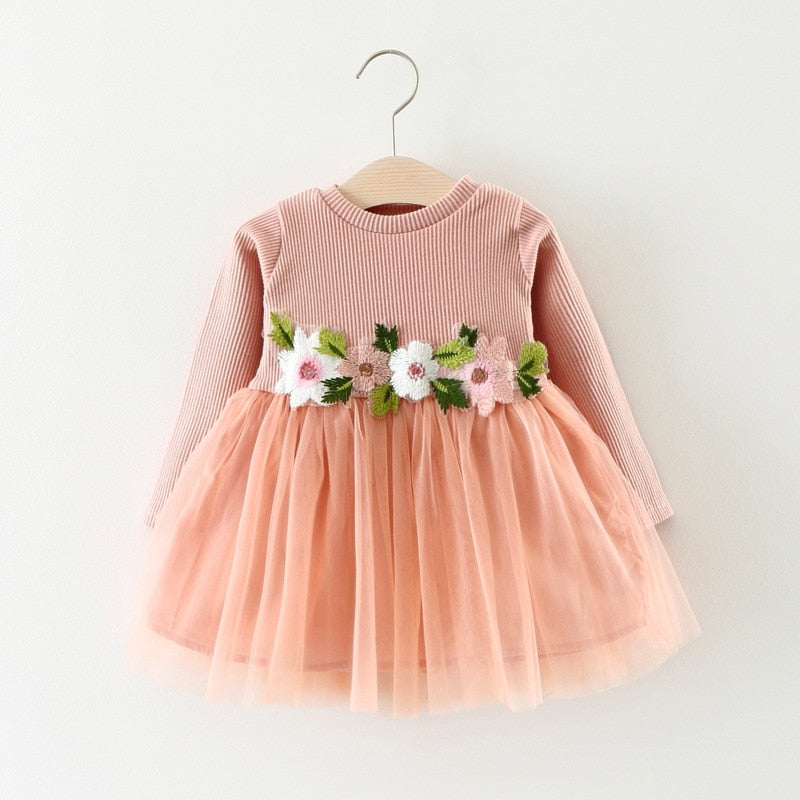 Baby Girl Dress Spring Infant Clothes Cute Korean Newborn Baby Princess Dress - BTGD8475