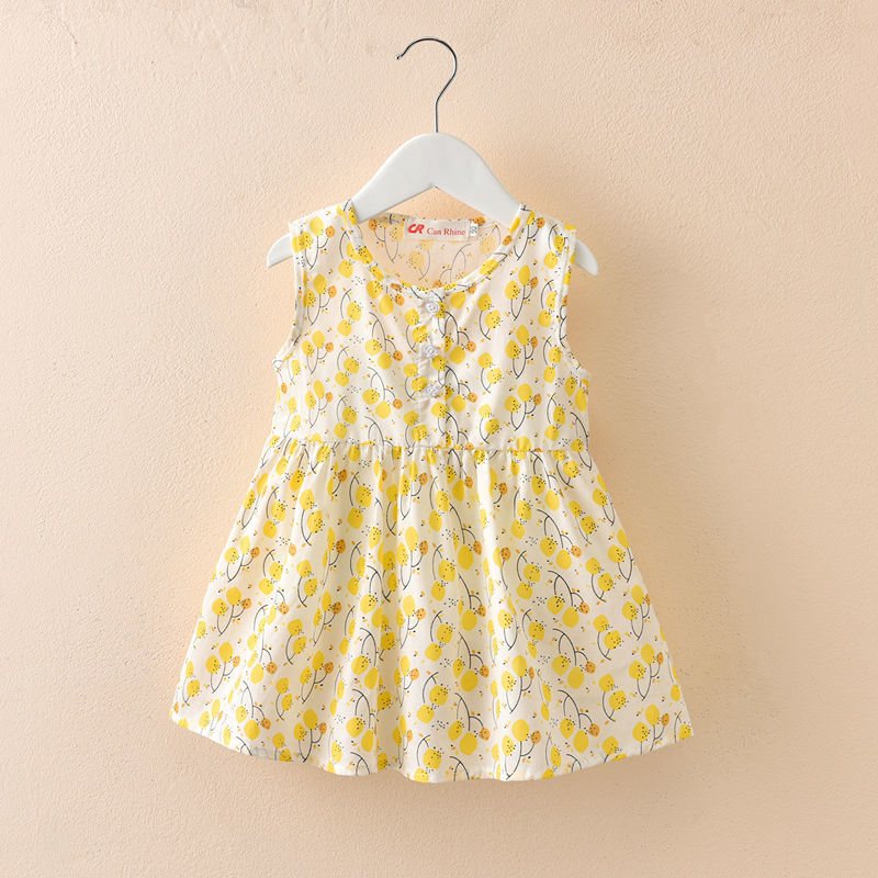 Toddler Girls Dress Summer New Floral Pattern Sundress - BTGD8491