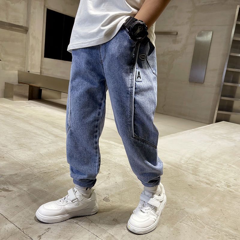 Kids Boys jeans plus velvet thickening children's warm casual denim Jeans - BJN0107