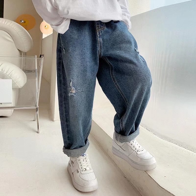 Baby & Toddler Boys Jeans Solid Autumn Baby Stretch Children Casual Denim Pants - BBJ0223