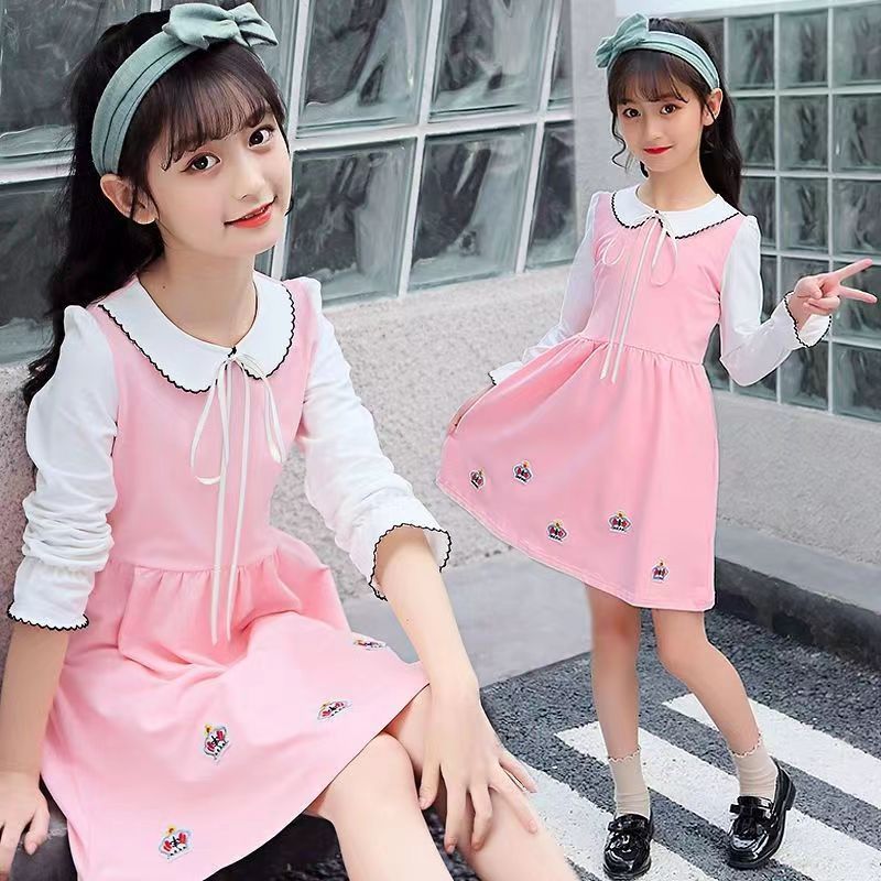 Kids Girls Spring Autumn Long Sleeves Dress For Girl - KGD8292