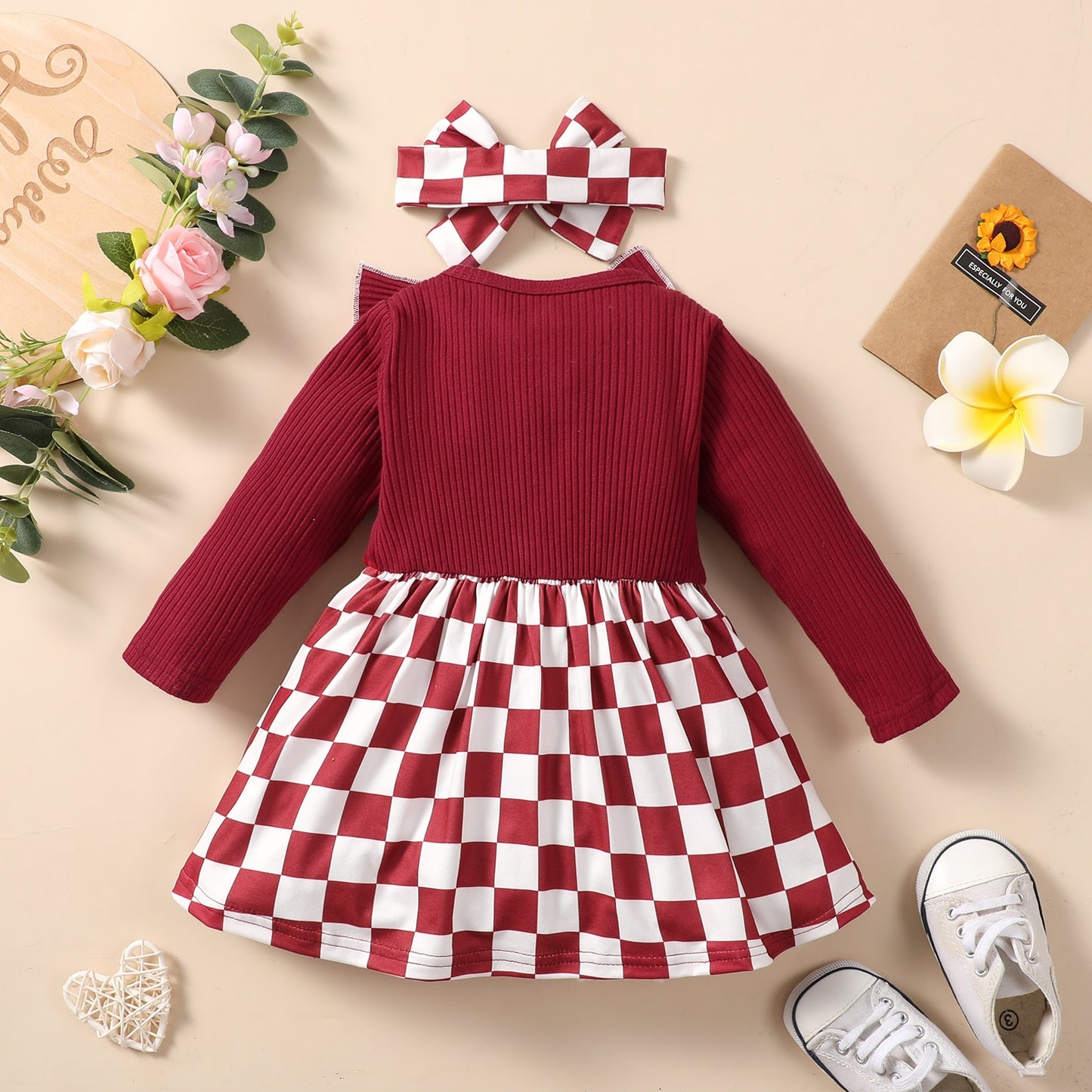 Baby Girl Romper Spring Autumn Fashion Heart-print Suspender Triangle Romper - BTGR8436
