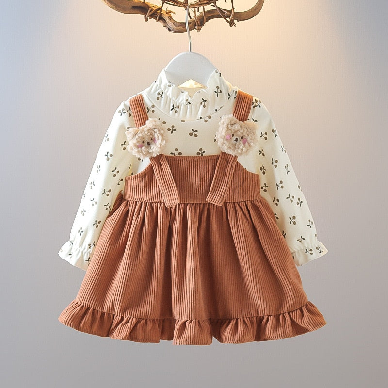 Toddler Baby Girl Autumn New Sweet Style Long Sleeve Princess Dress - BTGD8465