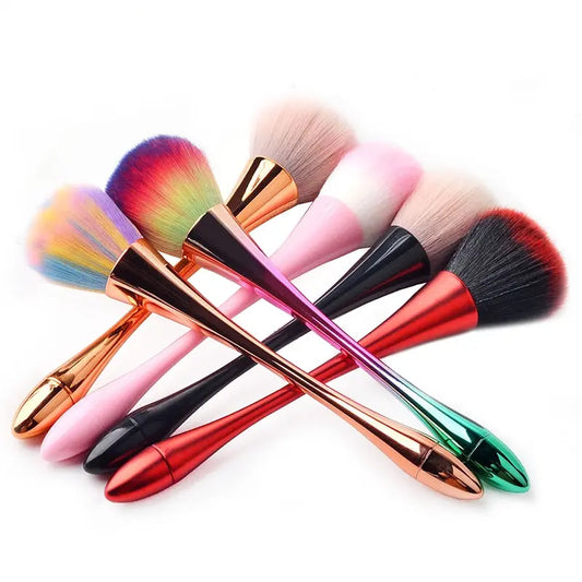 6 Styles Gold Powder Brush Professional Nail Art Make Up Brush Large Cosmetic Face Cont Cosmetic Face Cont Brocha Colorete Tools