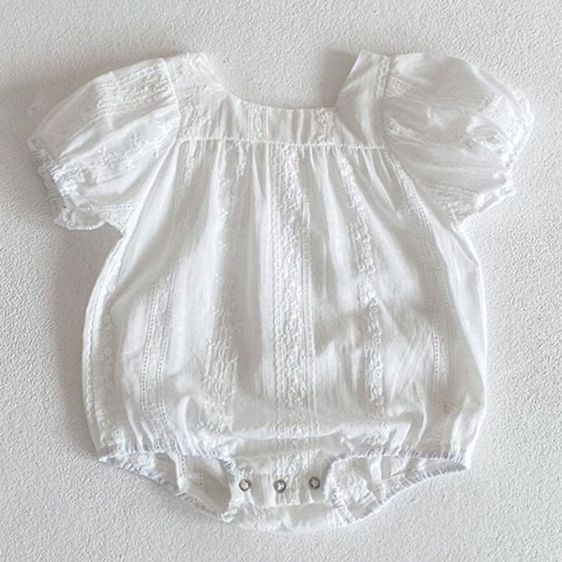 Toddler Baby Girl Princess Infant  Baby Girl Romper Flower Sweet Short Sleeves Jumpsuit
