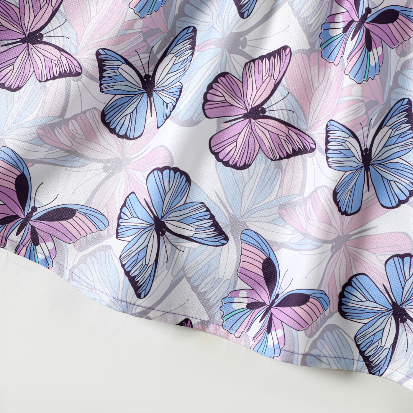 Kid Girl 2pcs  Floral Print Long-sleeve Purple Bowknot Design Dress - KGD8283