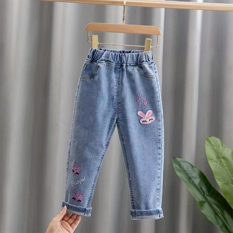 Kids Baby Girls Denim Pants Casual Clothes Infant Jeans Children Bottoms - GJN0159