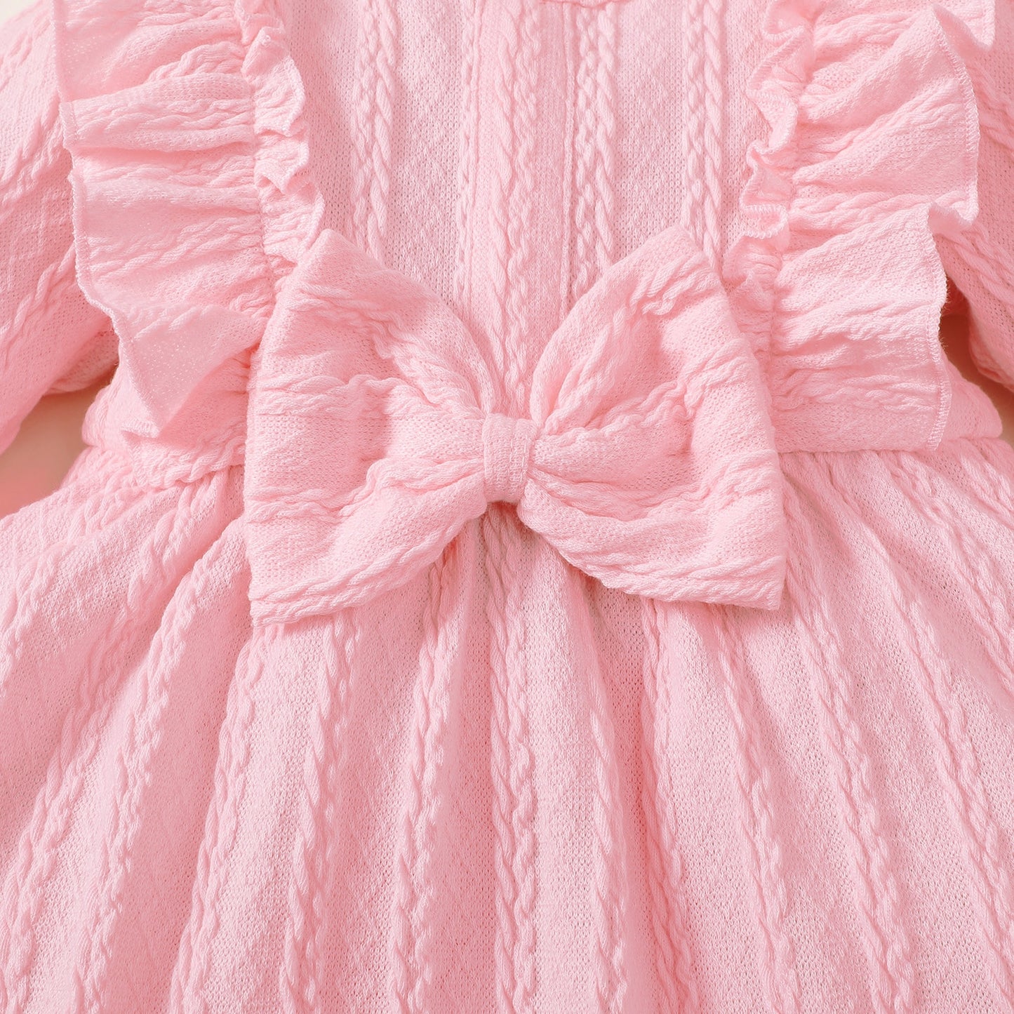 Baby Girls Dresses Casual Ruffle Long Sleeve Party Dress - BTGD8500